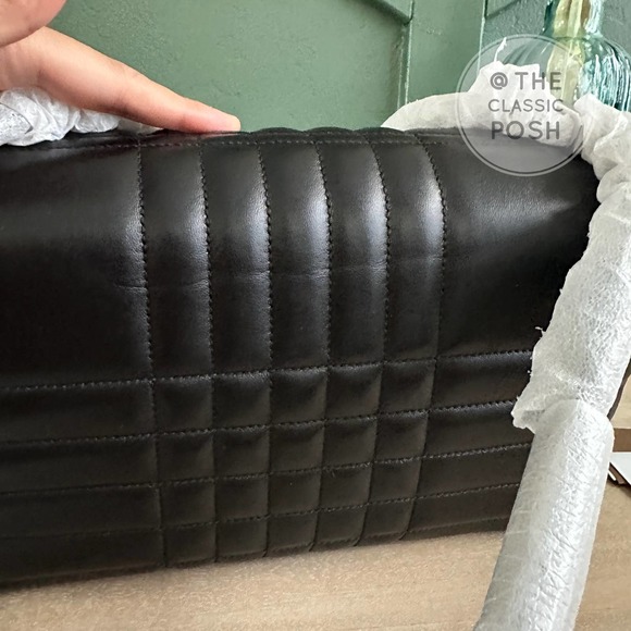 ❌SOLD❌NEW Buberry Lola Medium Black Lambskin Silver HW Bag Shoulder Crossbody - Picture 5 of 11